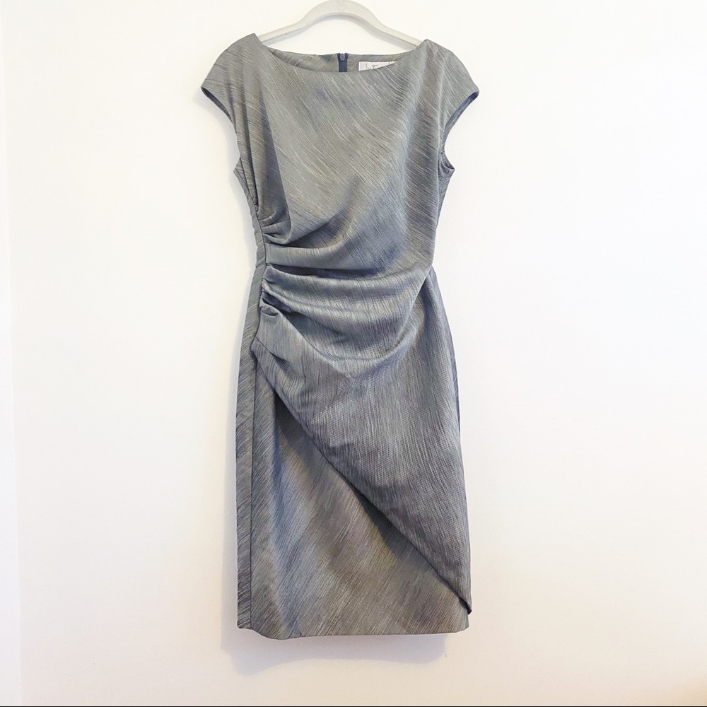Intrend Gray Ruched Dress
